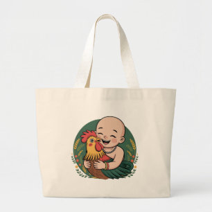 Tote Bag Chloe Baby Hugs The Rooster