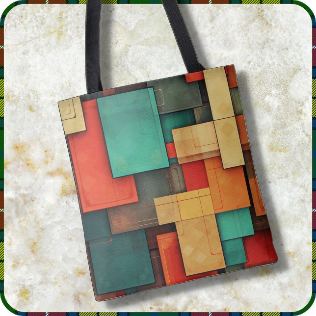 TOTE BAG - Colour Blocks in Many Colours (Creator Uploaded)