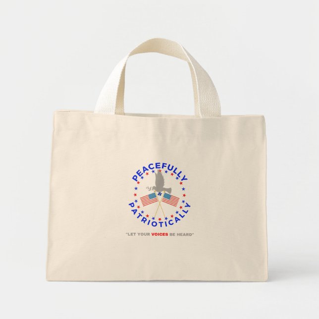 Tote Bag Cotton canvas patriotic flair (Front)