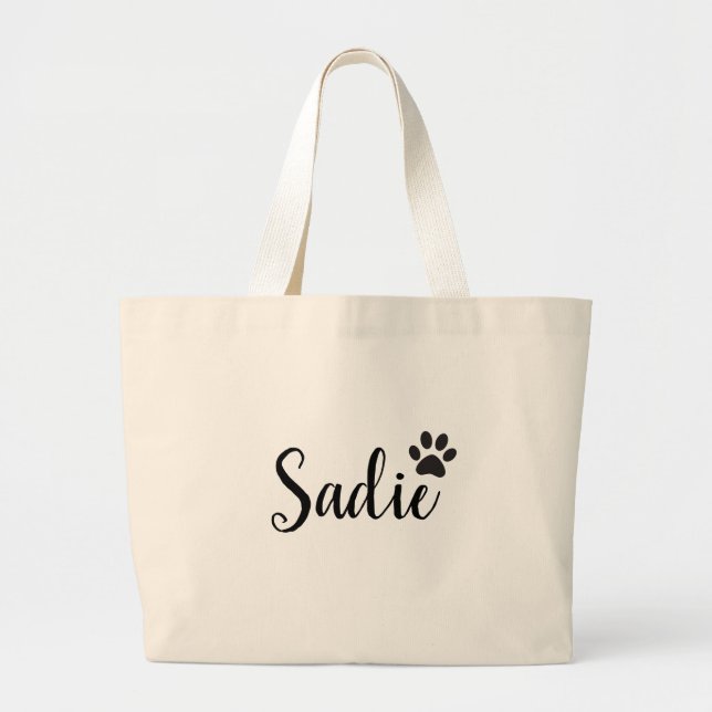  Tote Bag, Custom dog mum Gift, Personalised Pet B (Front)