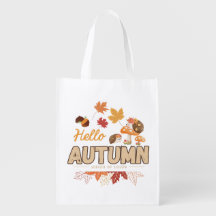 Tote Bag – Cute Hedgehogs, Mushrooms 