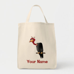 Tote Bag, Cute Vulture Cartoon, Your Name! Bag