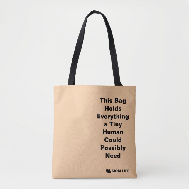 Tote Bag Design: My Tiny Human Survival Kit (Front)