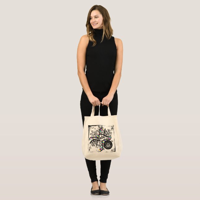 tote bag DNA helix patternedTote Bag  (Front (Model))