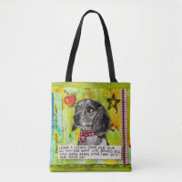 Tote bag. Dog on one side and cat on the other.