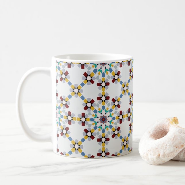 Tote Bag Étiquette-cadeau Moroccan Zelije !Morocca Coffee Mug (With Donut)