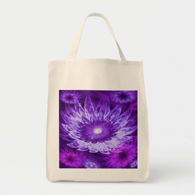 Tote Bag Fantasy Flowers Purple (Front)
