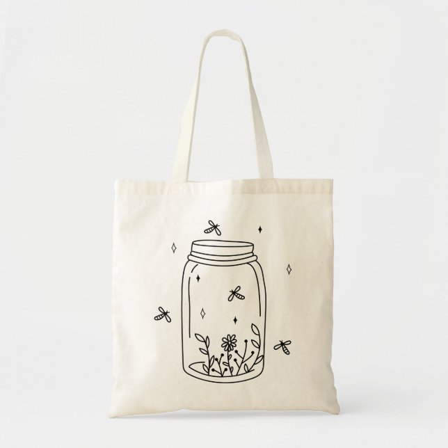 Tote Bag  FIREFLIES IN A JAR (Front)