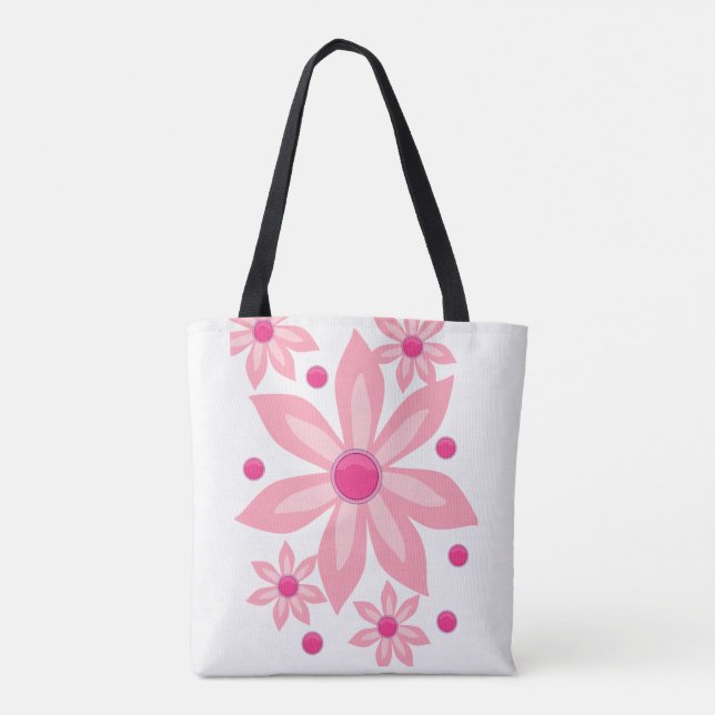 tote bag floral flowers (Back)