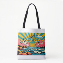Tote bag for the beach shopping library