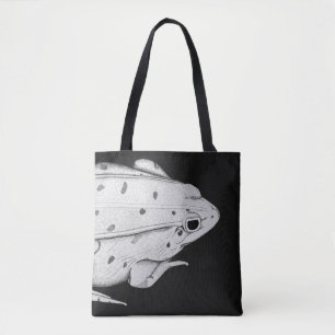 Tote bag Frog Art, realistic illustration
