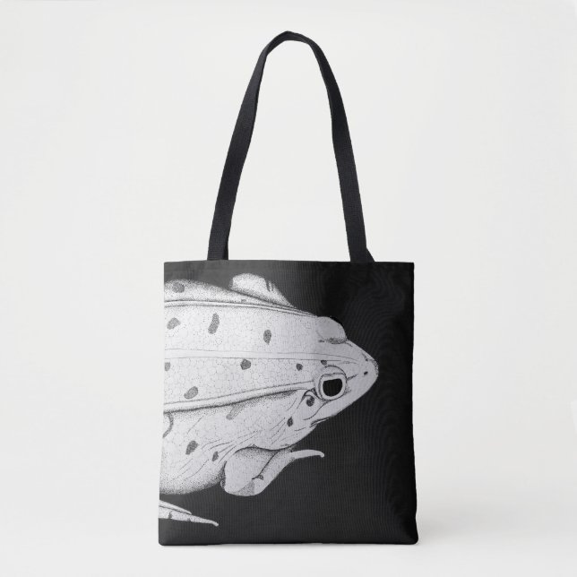 Tote bag Frog Art, realistic illustration (Front)