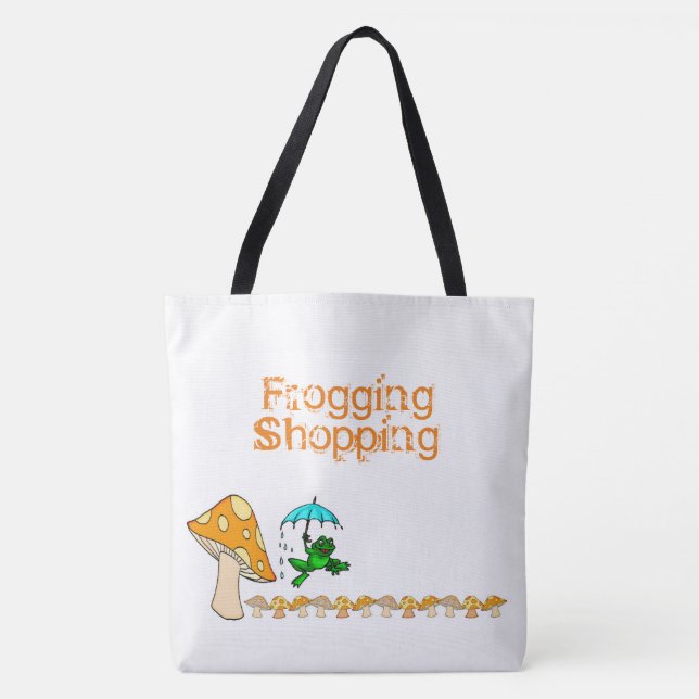 Tote Bag Frogging Shopping Mushroom (Front)