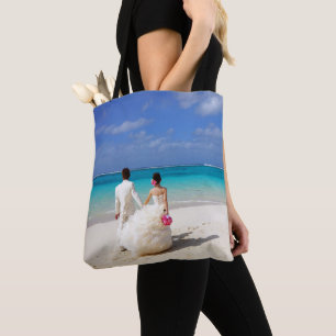 Tote Bag Gift Bag Bride Groom Beach Wedding