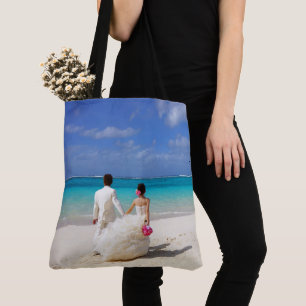 Tote Bag Gift Bag Bride Groom Beach Wedding