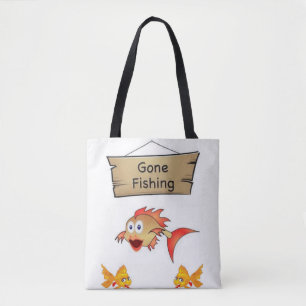 tote bag gone fishing