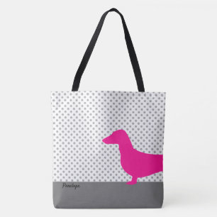 Tote Bag - Half a Pink Dachshund