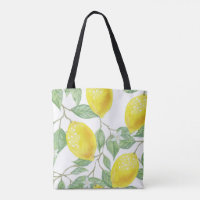 Tote Bag, Happy Yellow Lemons