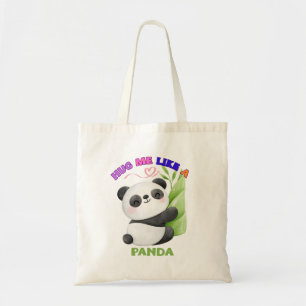 🐼 Tote Bag – Hug Me Like a Panda