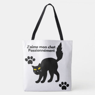 Tote Bag I love my cat Passionately 2