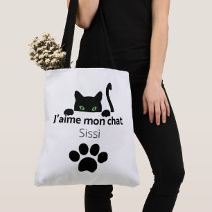 Tote Bag I love my cat Sissi