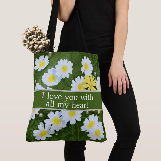Tote Bag I love you with all my heart (Close Up)