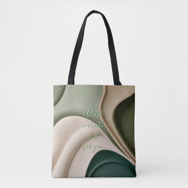 Tote bag in stylish abstract graphic (Front)