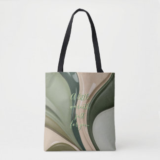 Tote bag in stylish abstract graphic