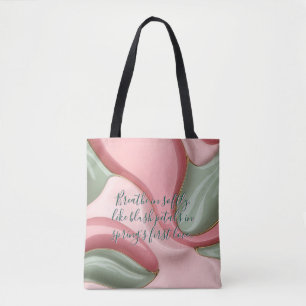 Tote bag in stylish abstract graphic