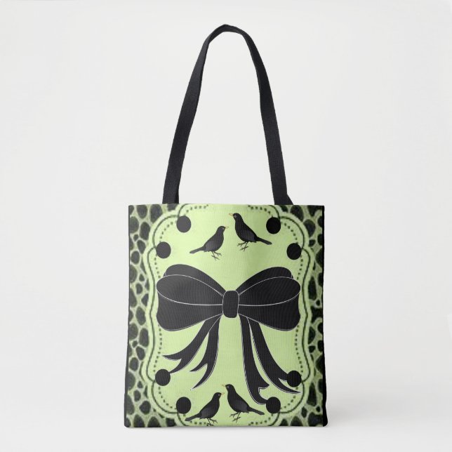 tote bag leopard bows (Front)
