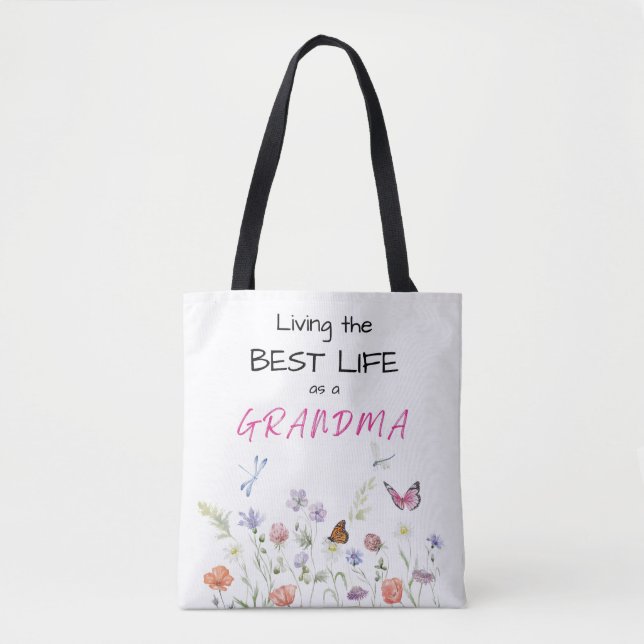 Tote Bag - Living the Best Life as a Grandma (Front)