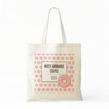 Tote Bag, Most adorable couple donuts 