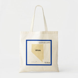 Tote Bag - Nevada Outline Map with City