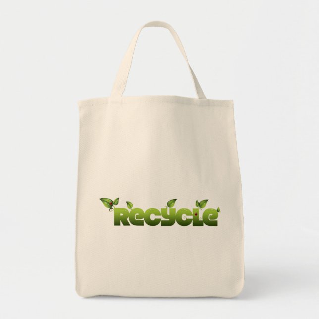 Tote Bag Organic, Recycle, Cute Ladybugs (Front)