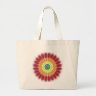 Tote Bag Organic, Tie Dye Peace Design, Rainbow