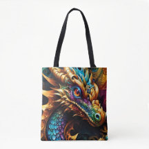 Tote bag original Dragon in style steampunk