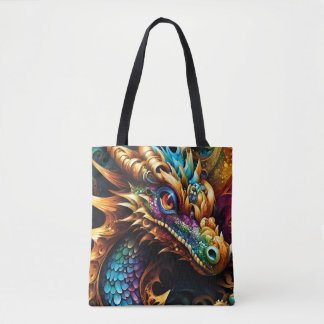 Tote bag original Dragon in style steampunk
