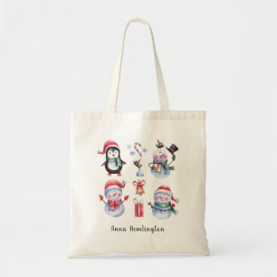 Tote Bag   Personalised Christmas Characters 
