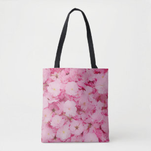 Tote Bag Pink Cherry Blossom Floral Botanical