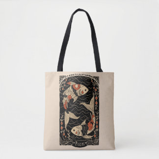 Tote Bag Pisces Celestial Zodiac Art