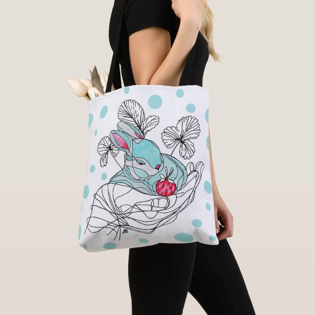 Tote Bag Rabbit in Hand (Close Up)