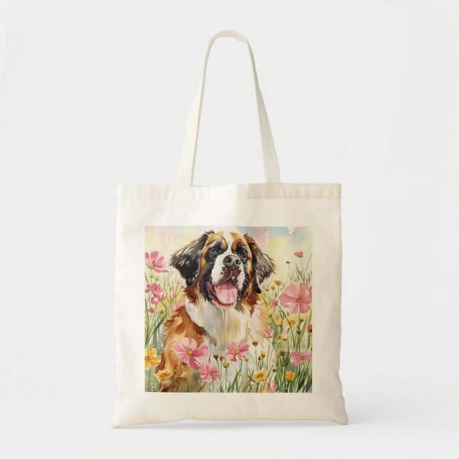 Tote Bag – Saint Bernard Canvas Bag (Front)