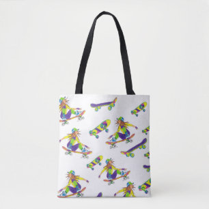Tote Bag Skateboarder Girl