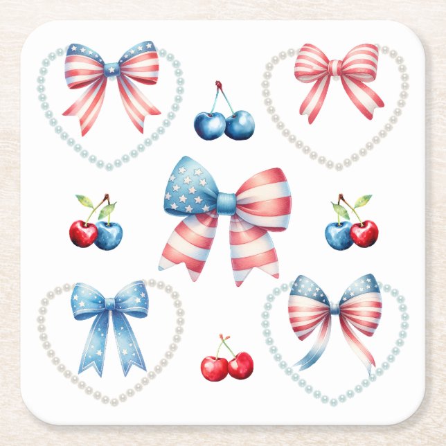 Tote Bag Square Paper Coaster (Front)