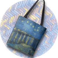 TOTE BAG -"Starry Night Over the Rhone" - van Gogh