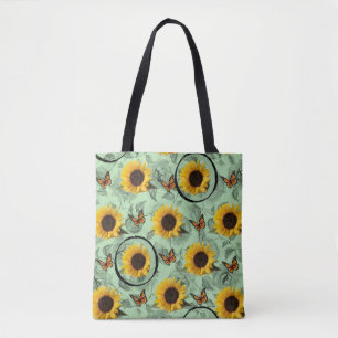 tote bag sunflowers