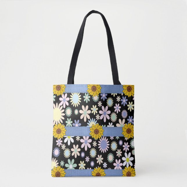 tote bag sunflowers (Front)