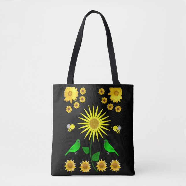 tote bag sunflowers (Front)