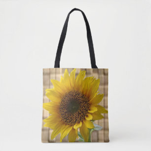 tote bag sunflowers