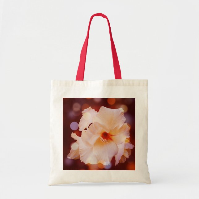Tote Bag Sword Lily Red Bokeh (Front)